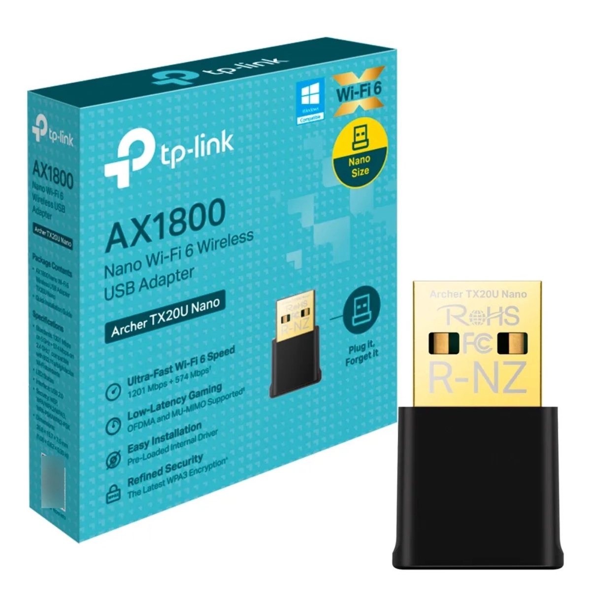 ADAPTADOR WIFI 6 WIRELESS ARCHER TX20U USB DAUAL BAND TPLINK ADAPTADOR WIFI 6 WIRELESS ARCHER TX20U USB DAUAL BAND TPLINK