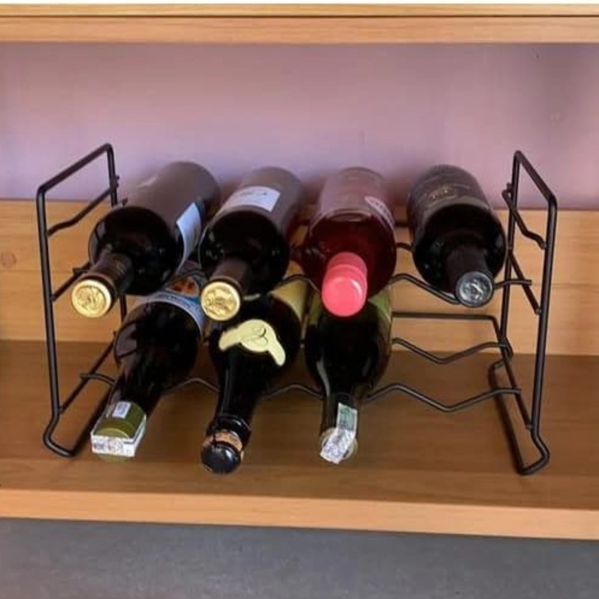 ADEGA EMPILHÁVEL MERLOT 8 GARRAFAS PRETO FOSCO - SCHMITT