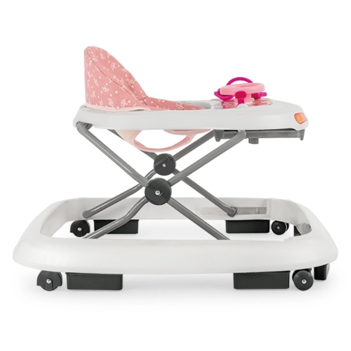 Andador Infantil Tutti Baby Rosa com Altura Ajustável e Assento Lavável