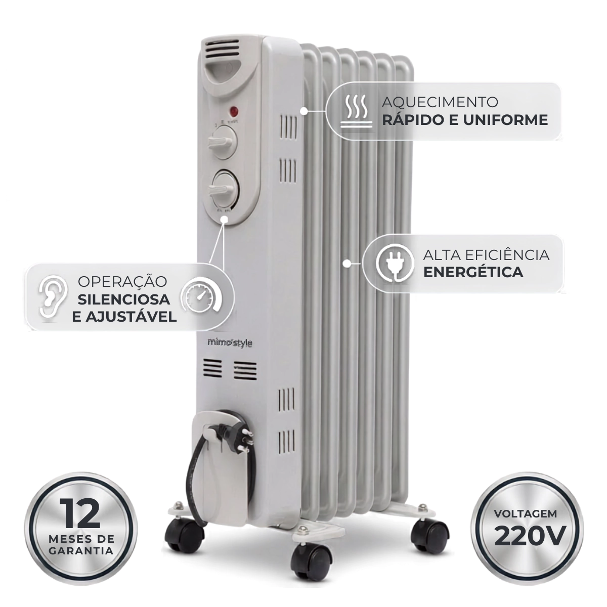 AQUECEDOR A ÓLEO MIMO STYLE AQ03 220V