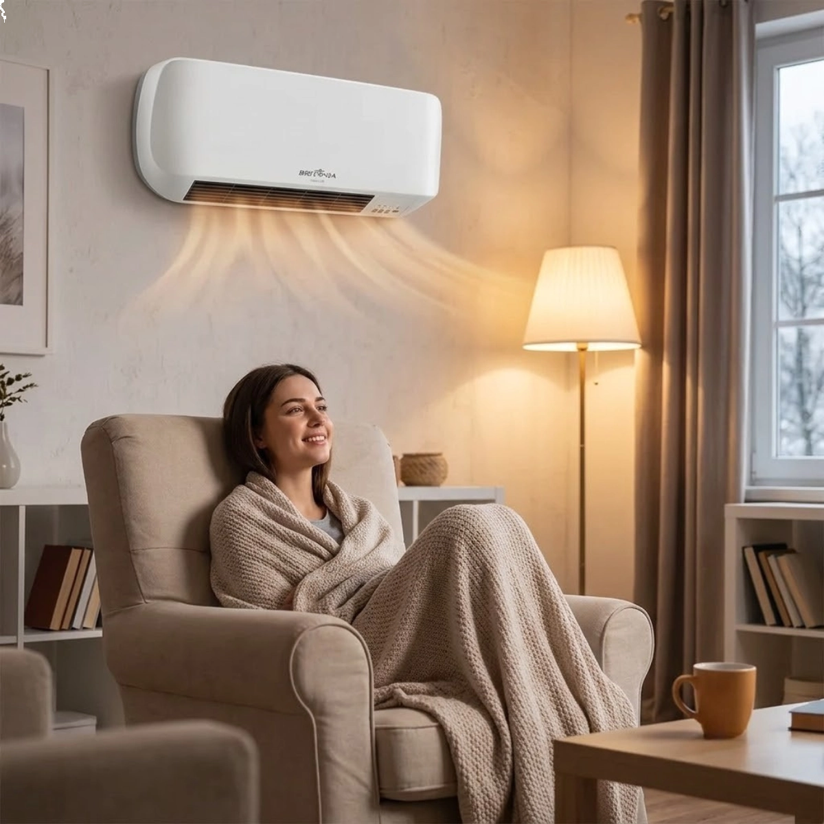 AQUECEDOR DE PAREDE BRITÂNIA BAQ2200B 2 EM 1 COM TIMER 127V