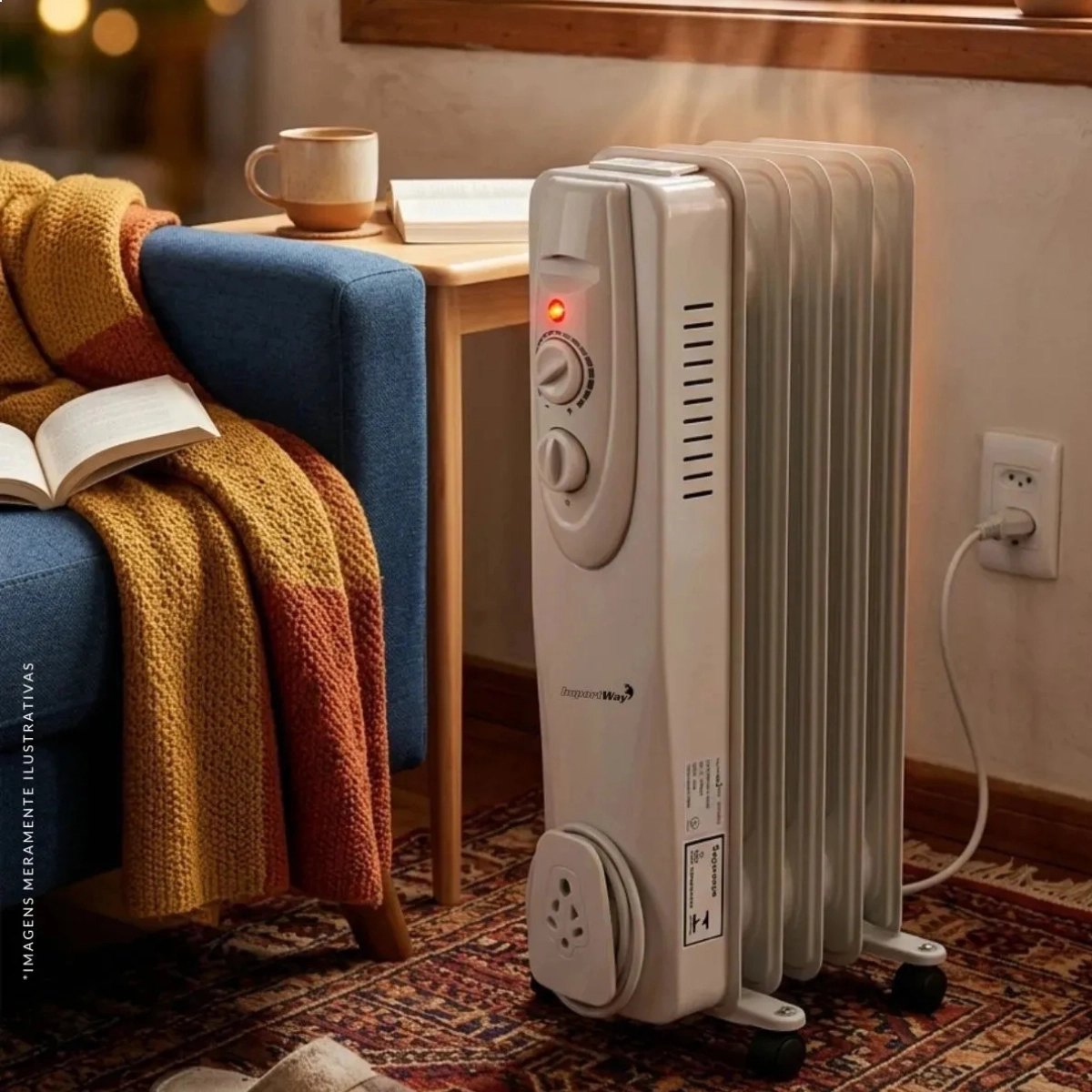 Aquecedor Portatil Eletrico de Ambiente a Oleo 127v 1000w Aquecedor Portatil Eletrico de Ambiente a Oleo 127v 1000w