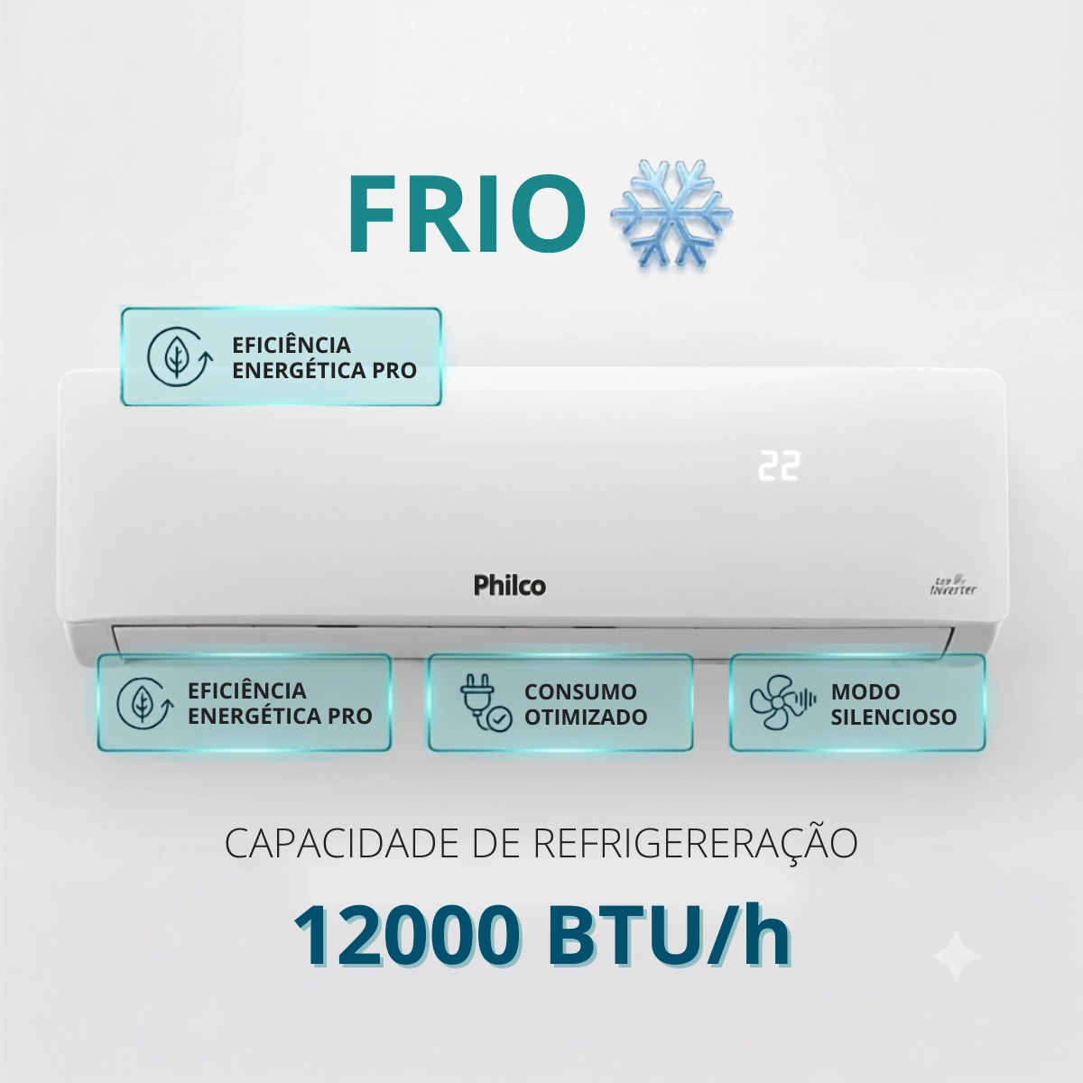 Ar Condicionado Inverter Philco 12000 Btus Frio 220v Pac12ft Ar Condicionado Inverter Philco 12000 Btus Frio 220v Pac12ft