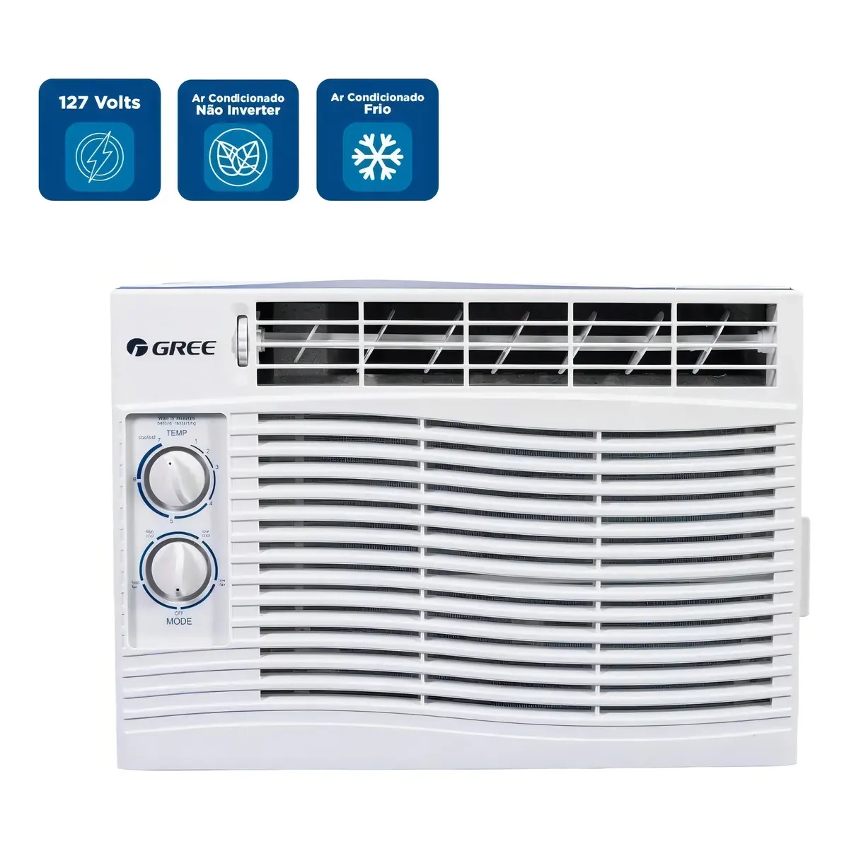 AR CONDICIONADO JANELA GREE 7000BTUS FRIO MECÂNICO ECO GARDEN 220V