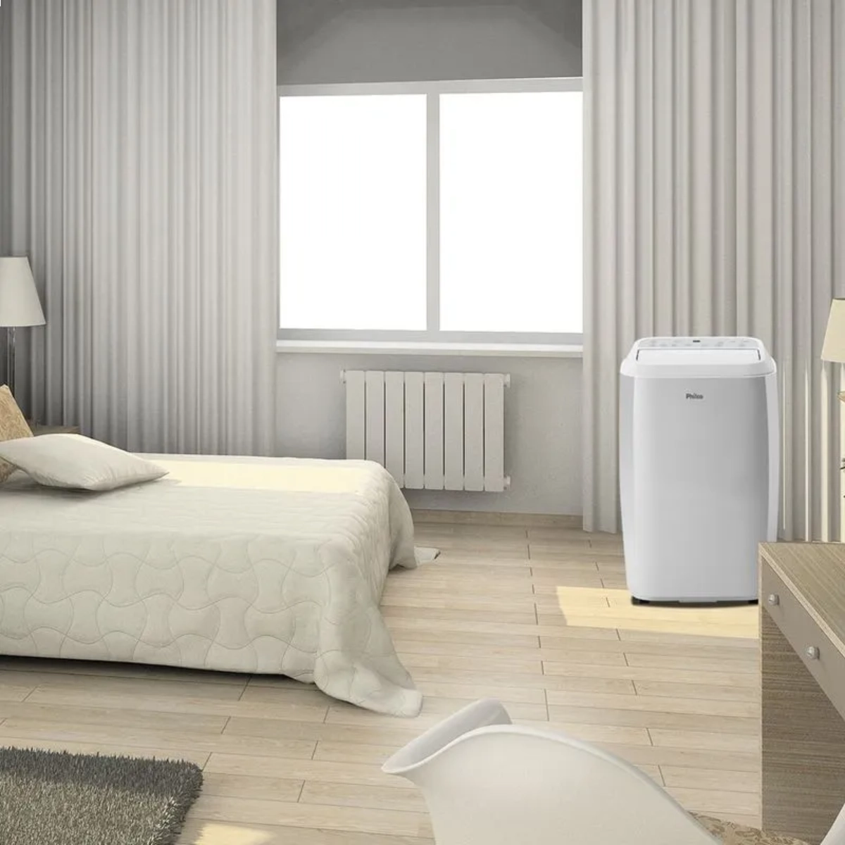 AR CONDICIONADO PORTÁTIL PHILCO 12000 BTU 3 EM 1 BRANCO 220V