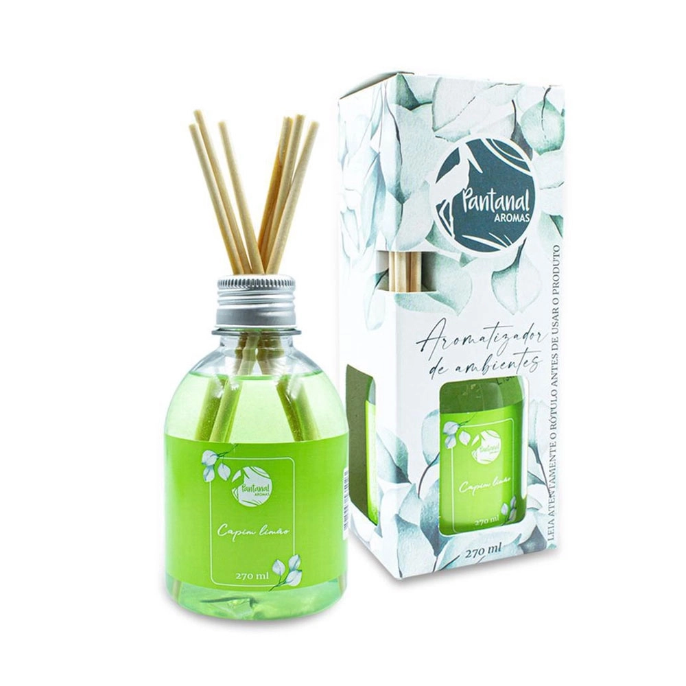 Aromatizador de Ambiente Pantanal Aromas com Essência de Capim Limão 270ml
