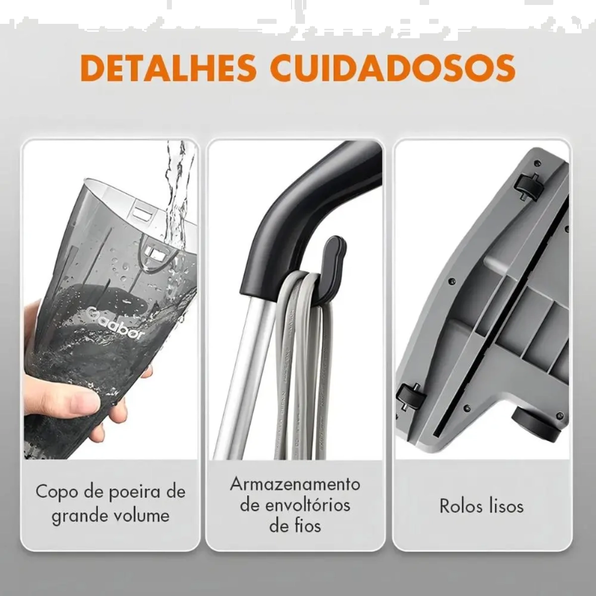Aspirador de Po Smart Sweep Vertical Gaabor 2 em 1 Portatil Voltagem:220v Gvcw-m15a-b