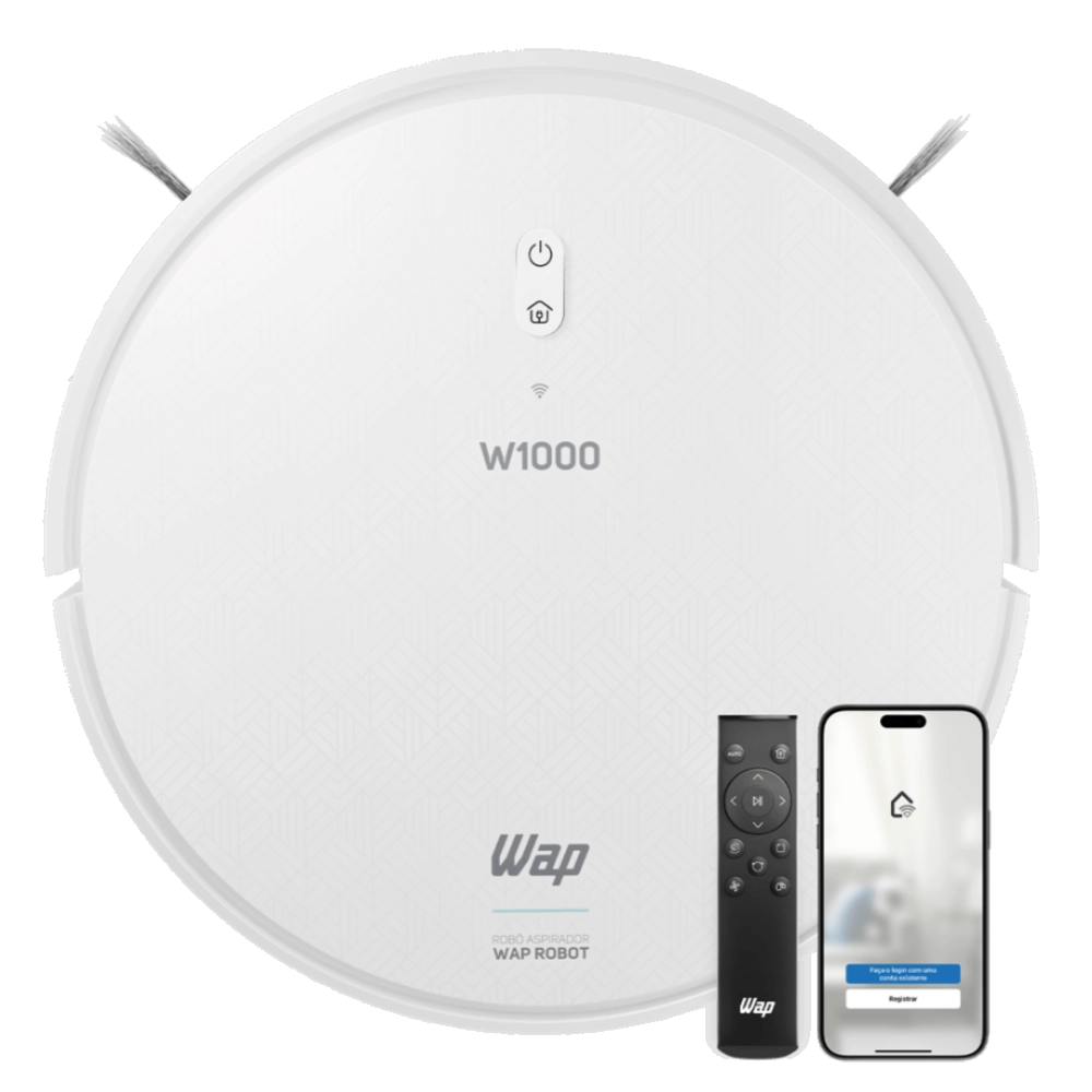 Aspirador Robô W1000 350ml com Sensor Anticolisão e Mapeamento Residencial Bivolt