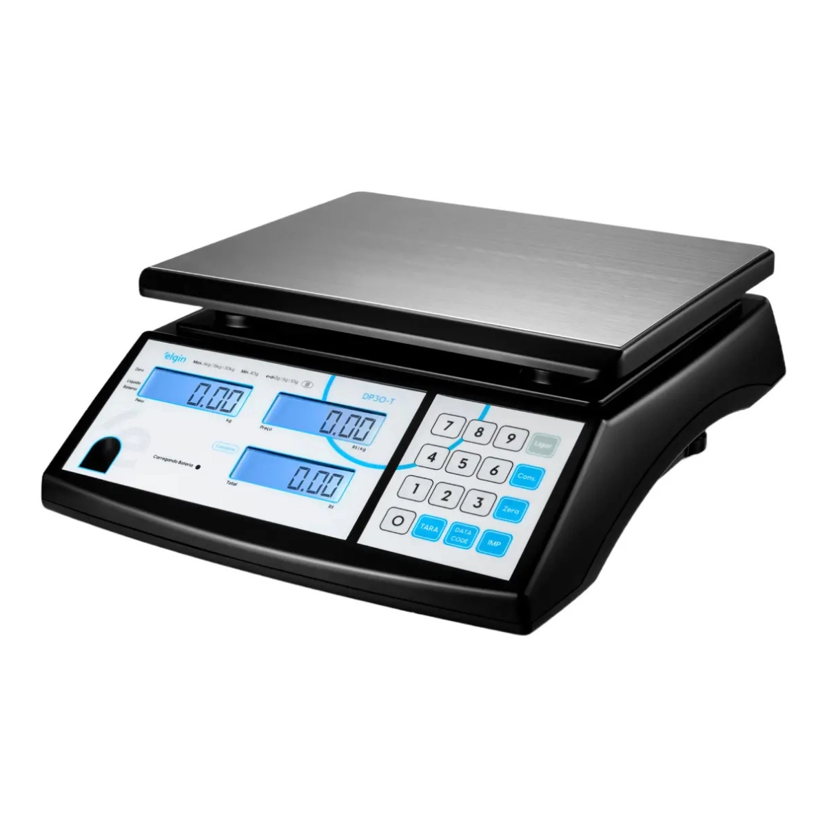 BALANÇA COMPUTADORA PARA COMERCIO ELGIN 30KG PRETA COM BATERIA