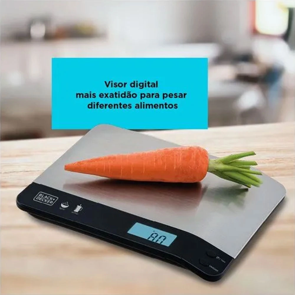 Balança para Cozinha Digital Black Decker Inox 5kg