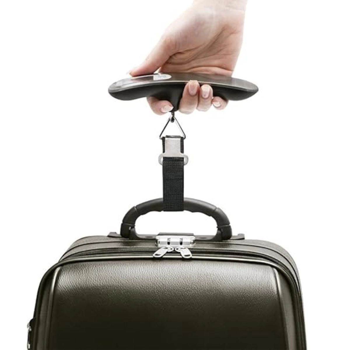 BALANCA DIGITAL PORTATIL DE VIAGEM GEONAV 50KG PRETA E PRATA BALANCA DIGITAL PORTATIL DE VIAGEM GEONAV 50KG PRETA E PRATA