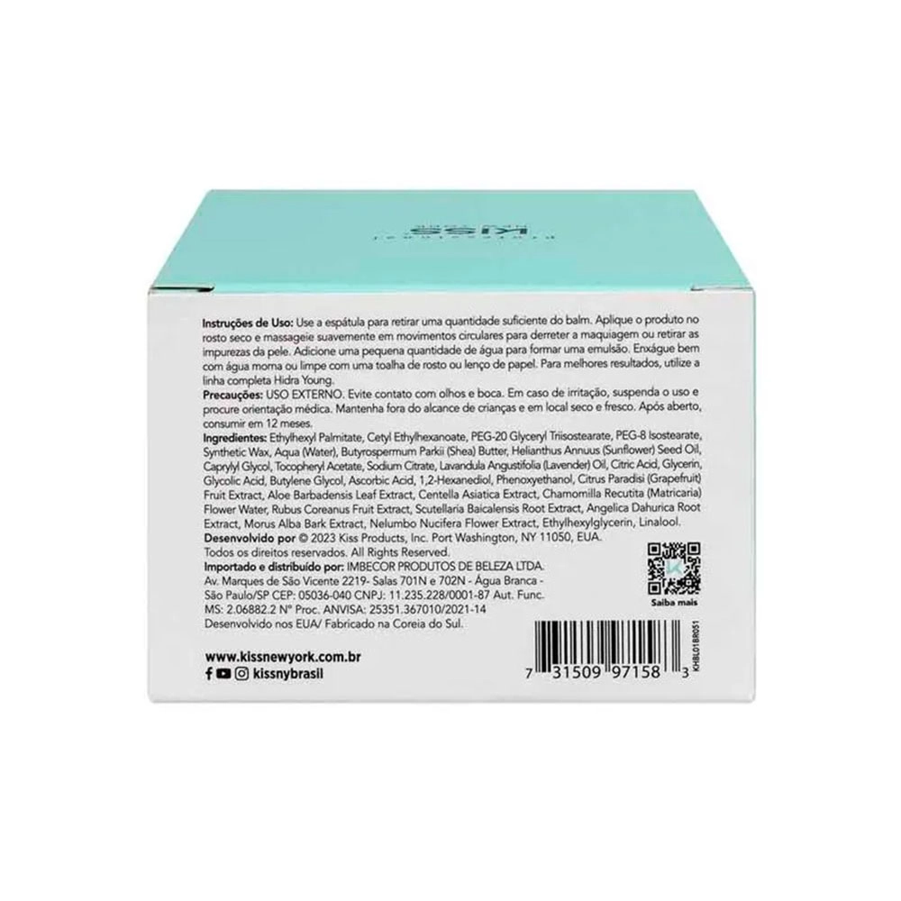 BALM DE LIMPEZA HIDRA YOUNG 80G KISS NEW YORK 