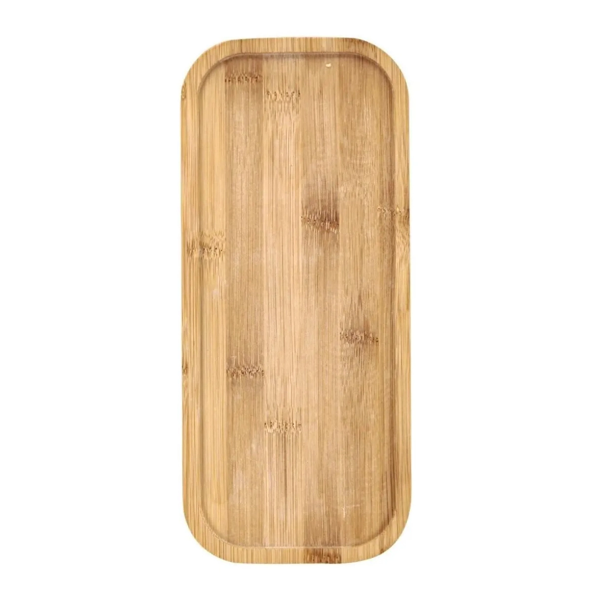 BANDEJA BAMBU RETANGULAR 32X14CM EM MADEIRA PARA PETISCOS E CAFE  