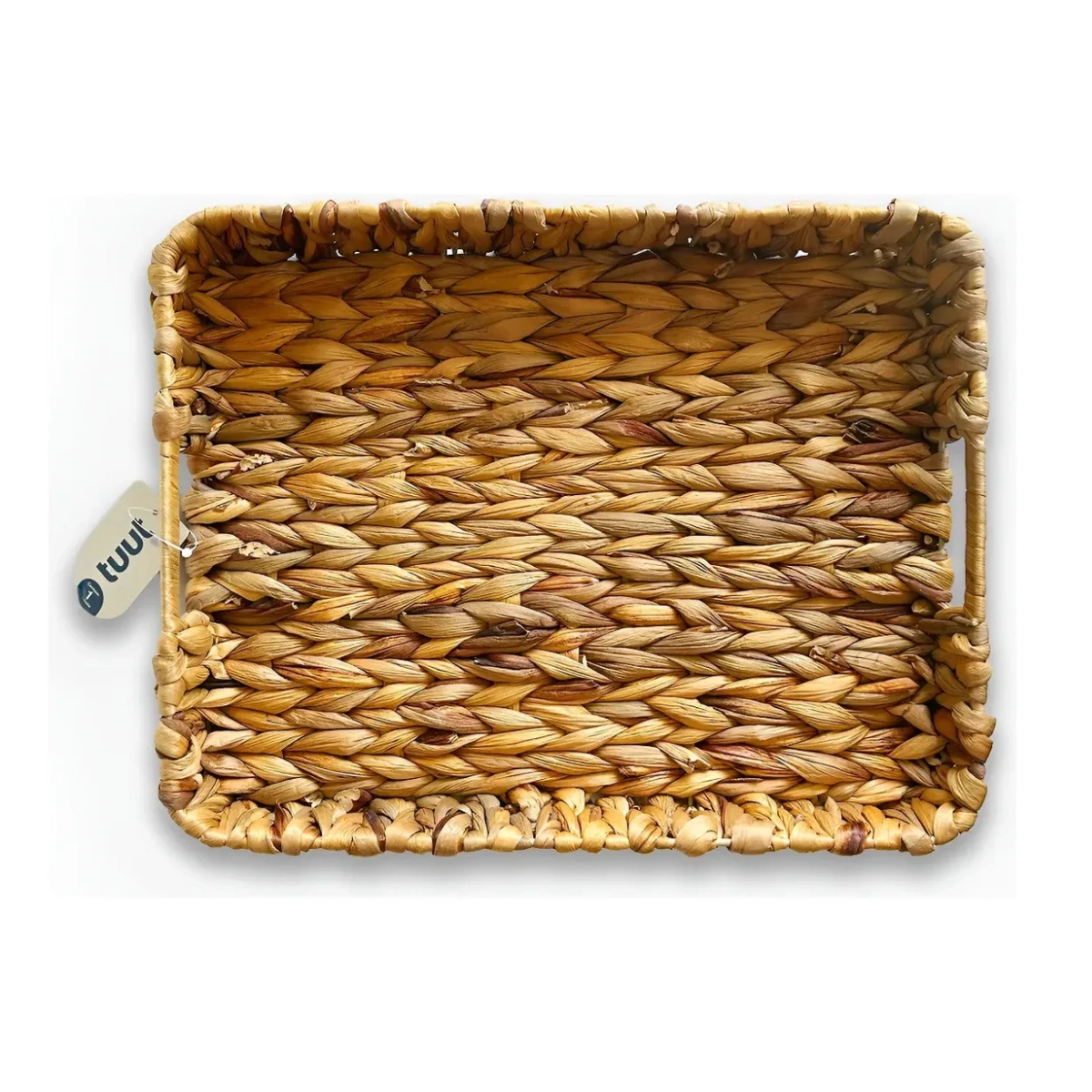 BANDEJA DE CAFE RETANGULAR GRANDE SEAGRASS FIBRA NATURAL REFORÇADA