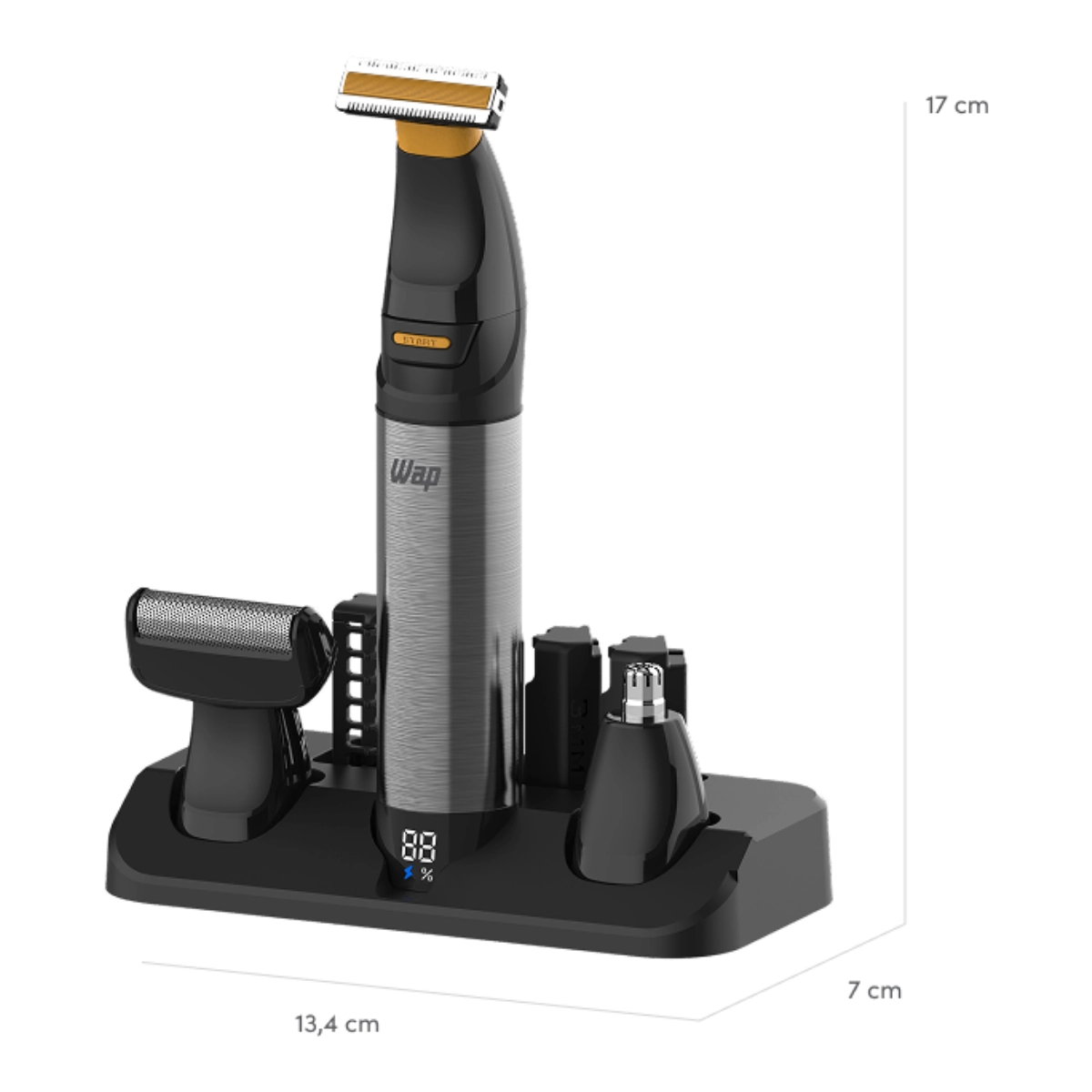 BARBEADOR ELETRICO APARADOR DE PELOS WAP WSH08 A PROVA DAGUA BARBEADOR ELETRICO APARADOR DE PELOS WAP WSH08 A PROVA DAGUA