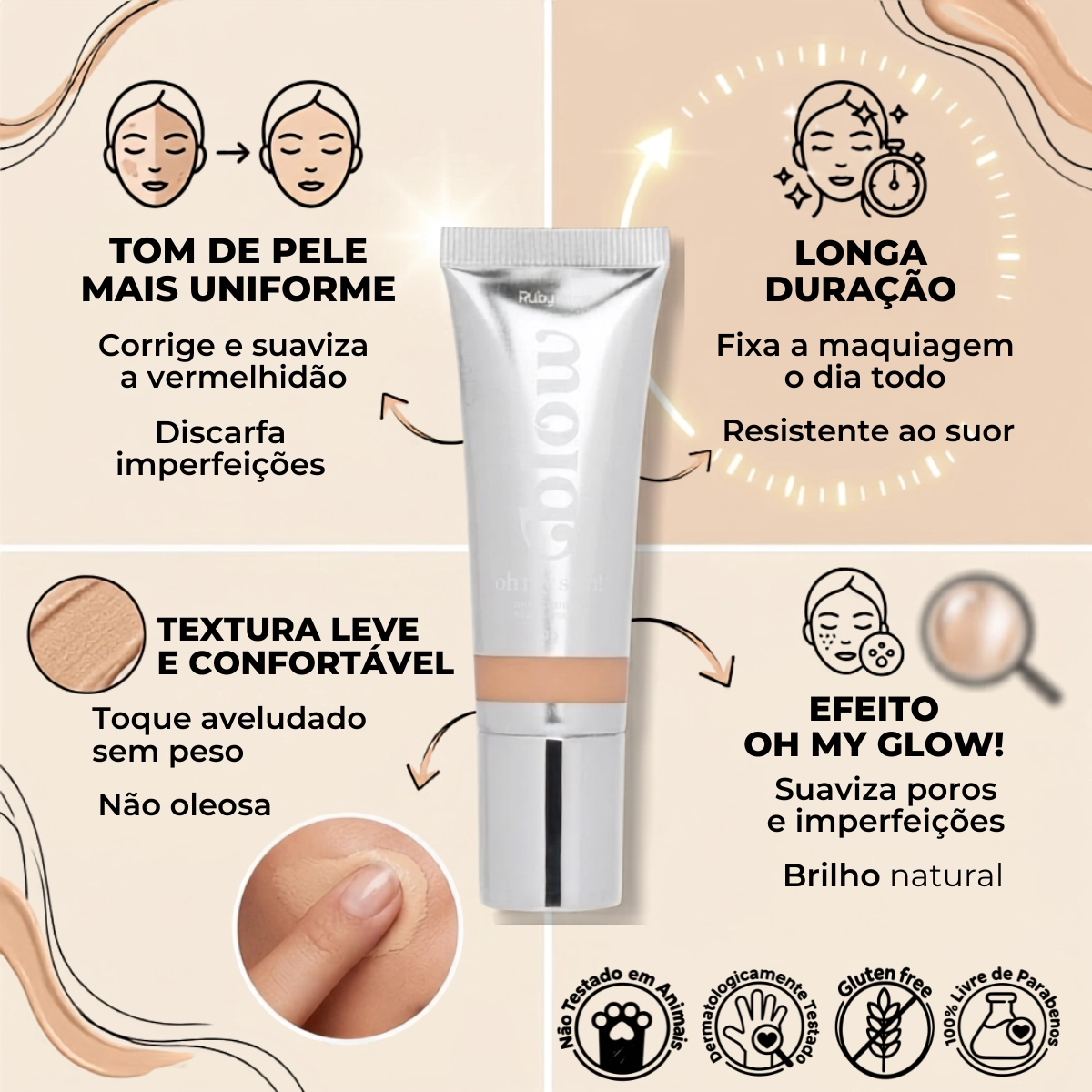 BASE LÍQUIDA OH MY SKIN FBW60 BLOW RUBY ROSE BASE LÍQUIDA OH MY SKIN FBW60 BLOW RUBY ROSE