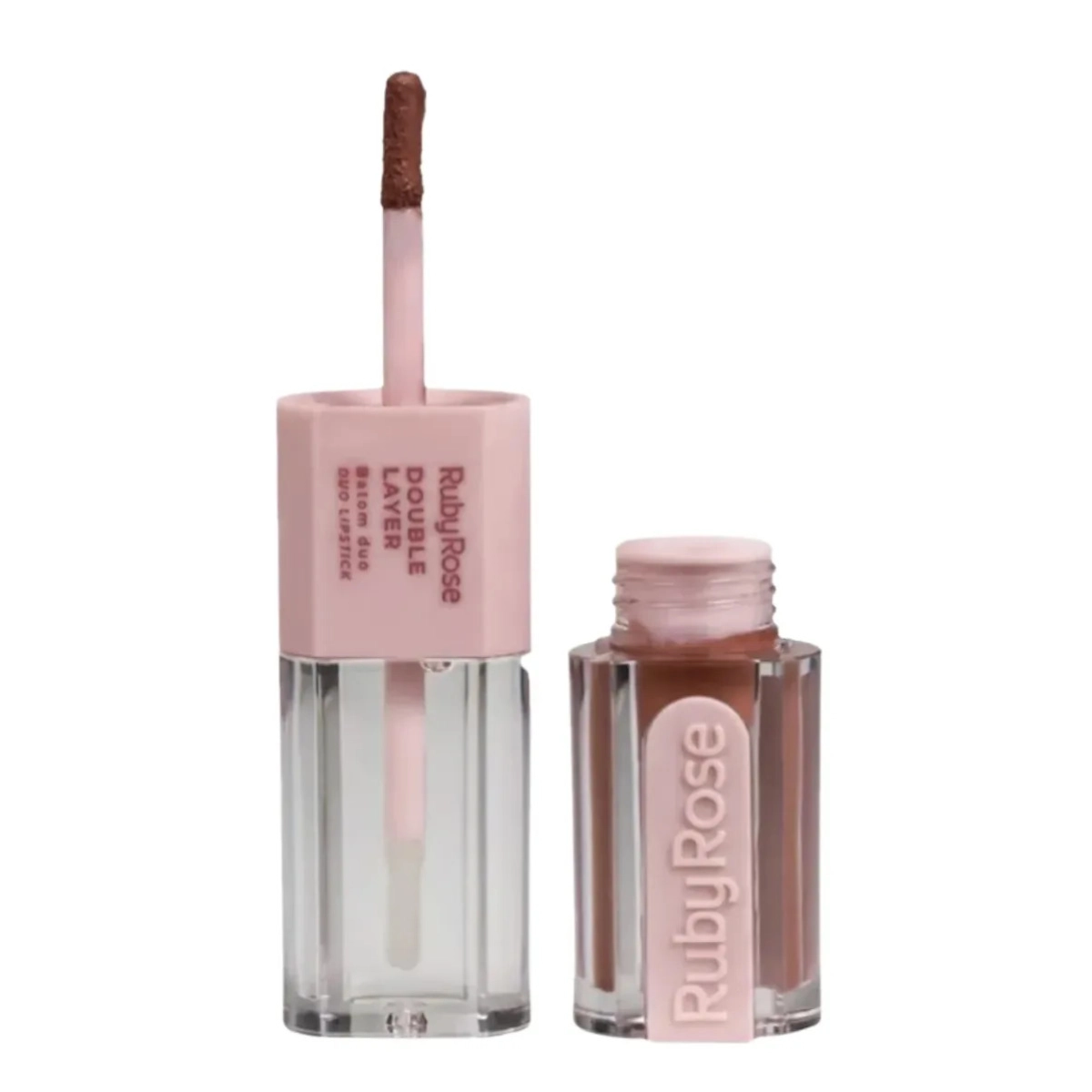BATOM DUO MATTE E GLOSS RUBY ROSE DOUBLE LAYER DL100 LONGA DURACAO