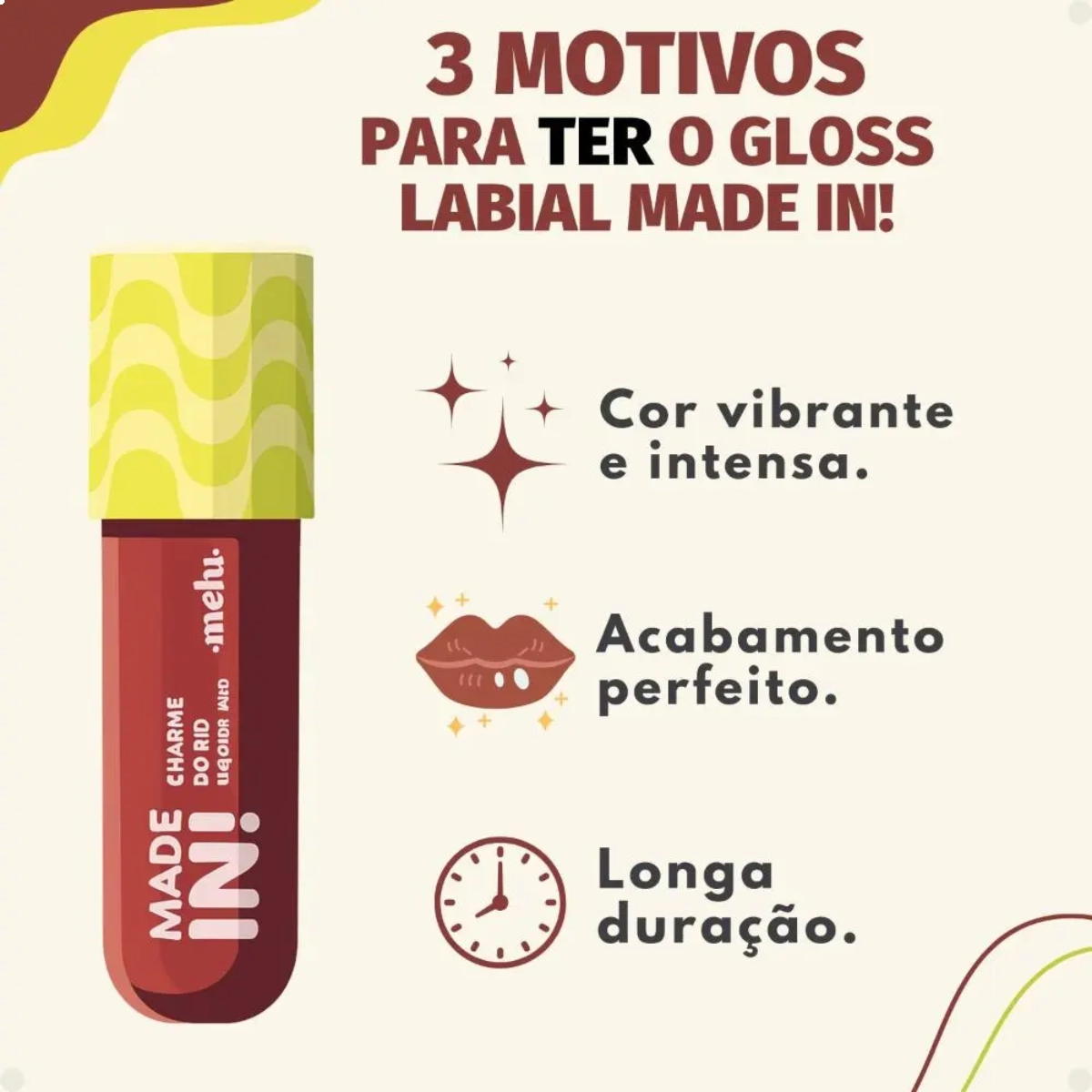 BATOM LABIAL LÍQUIDO MELU RUBY ROSE CHARME DO RIO MADE IN PARATI BATOM LABIAL LÍQUIDO MELU RUBY ROSE CHARME DO RIO MADE IN PARATI