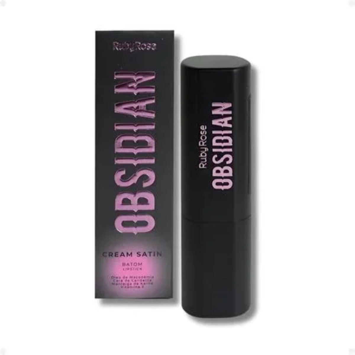 BATOM LABIAL LIPSTICK CREAM SATIN OCS04 OBSIDIAN HB70004 RUBY ROSE