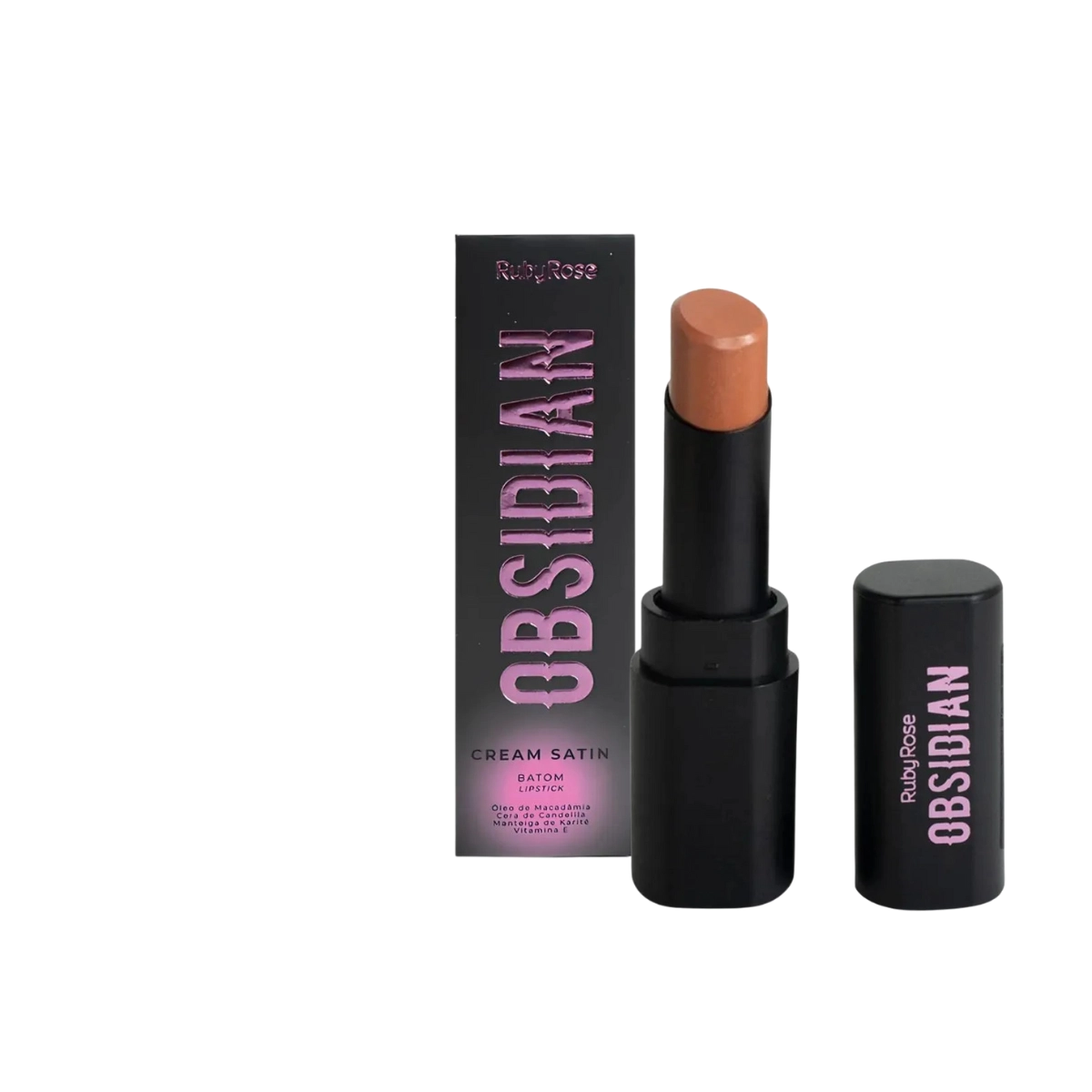 BATOM LABIAL LIPSTICK CREAM SATIN OCS05 OBSIDIAN HB70005 RUBY ROSE