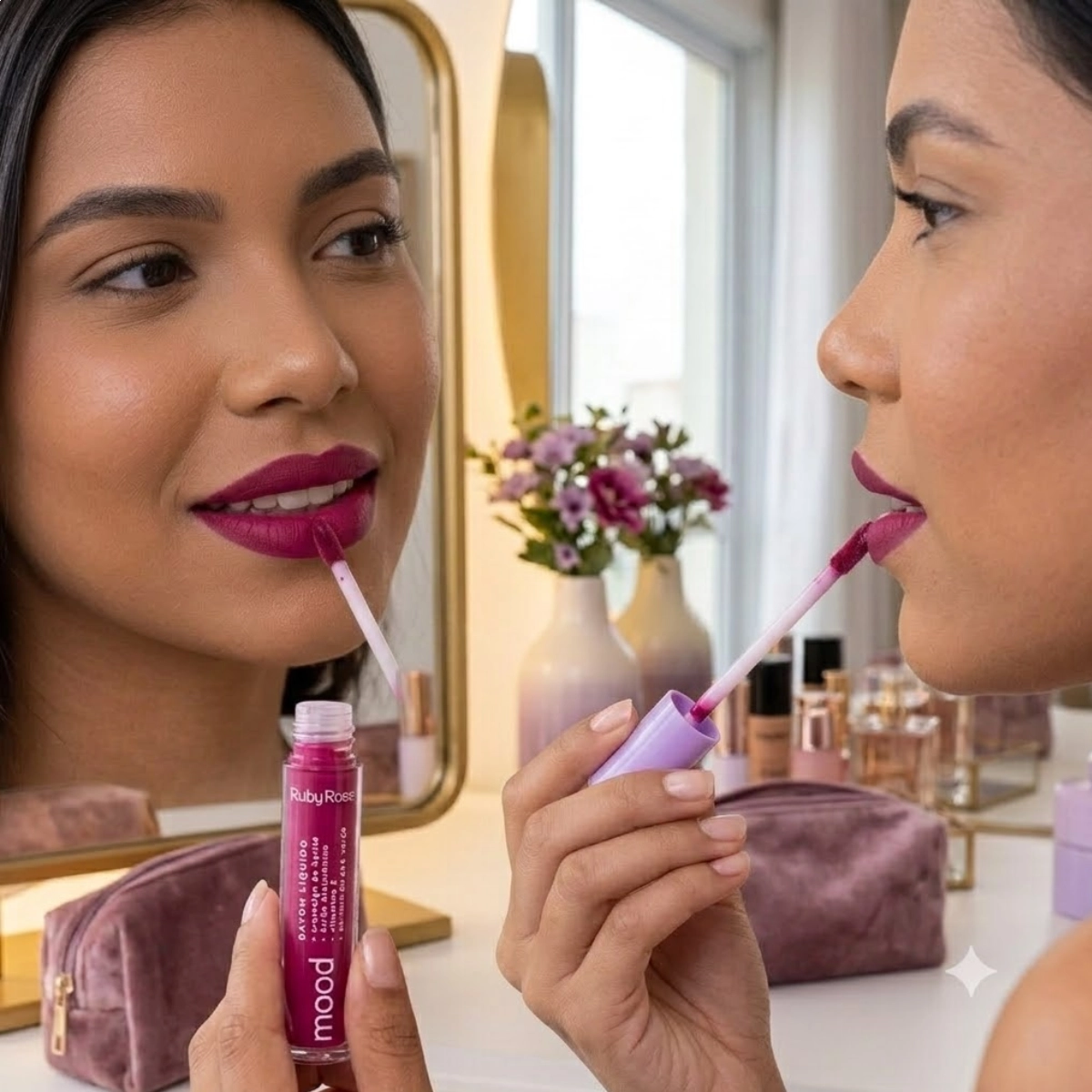 BATOM LIQUIDO RUBY ROSE MOOD ROMANCE MATTE LONGA DURACAO BATOM LIQUIDO RUBY ROSE MOOD ROMANCE MATTE LONGA DURACAO