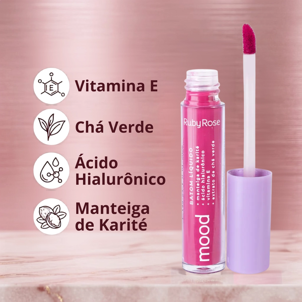BATOM LIQUIDO RUBY ROSE MOOD ROMANCE MATTE LONGA DURACAO BATOM LIQUIDO RUBY ROSE MOOD ROMANCE MATTE LONGA DURACAO