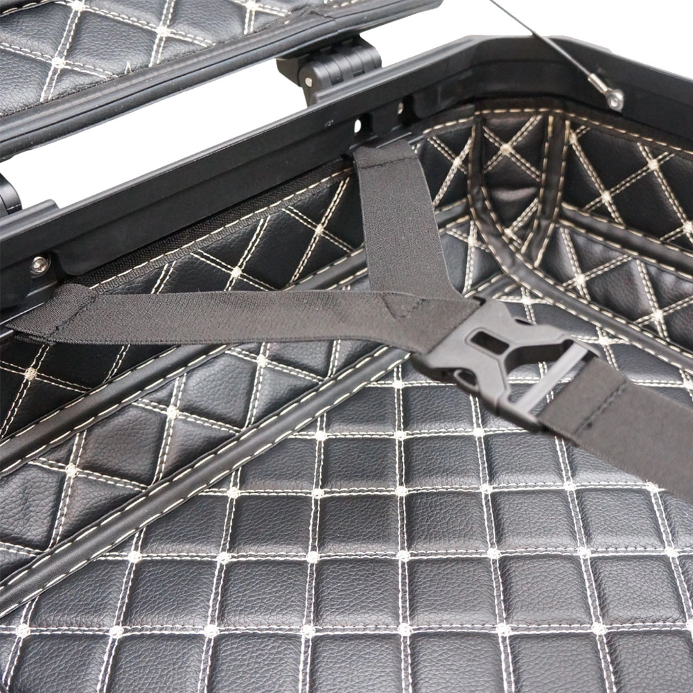 Bau de Moto Traseiro 22 Litros Universal Aliminio Anti-roubo Prata