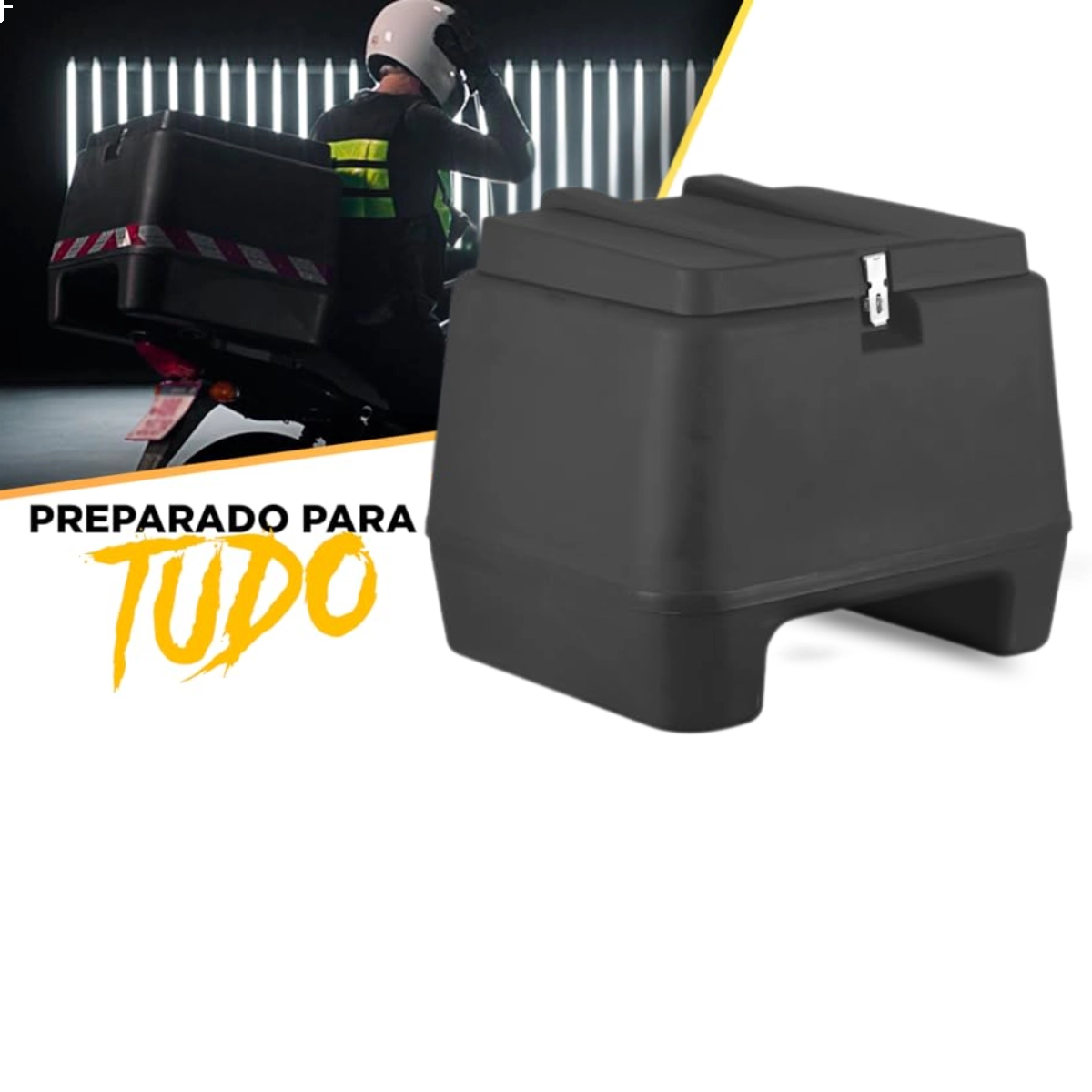 BAU INJETADO 80 LITROS MOTOTBOY SUPERIOR PROTORK PRETO