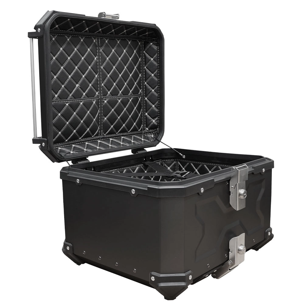 Bau para Moto Traseiro 45 Litros Universal Anti Roubo Tronos Preto