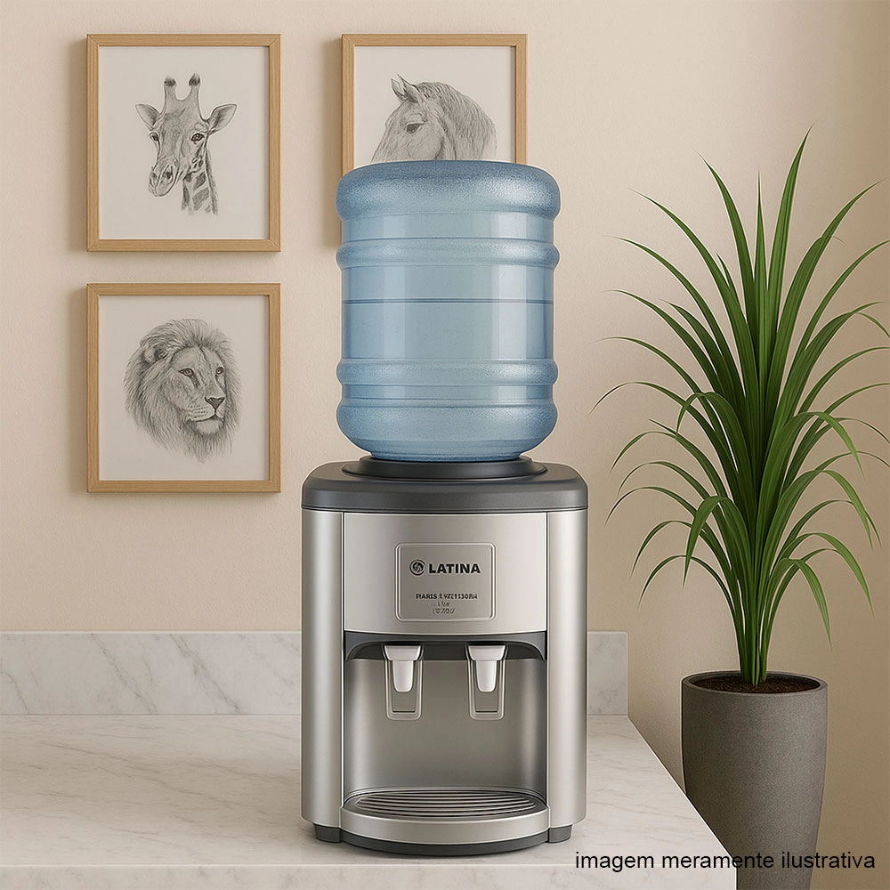 Bebedouro de Água Gelada Latina Br355 Prata - 220v Bebedouro de Água Gelada Latina Br355 Prata - 220v