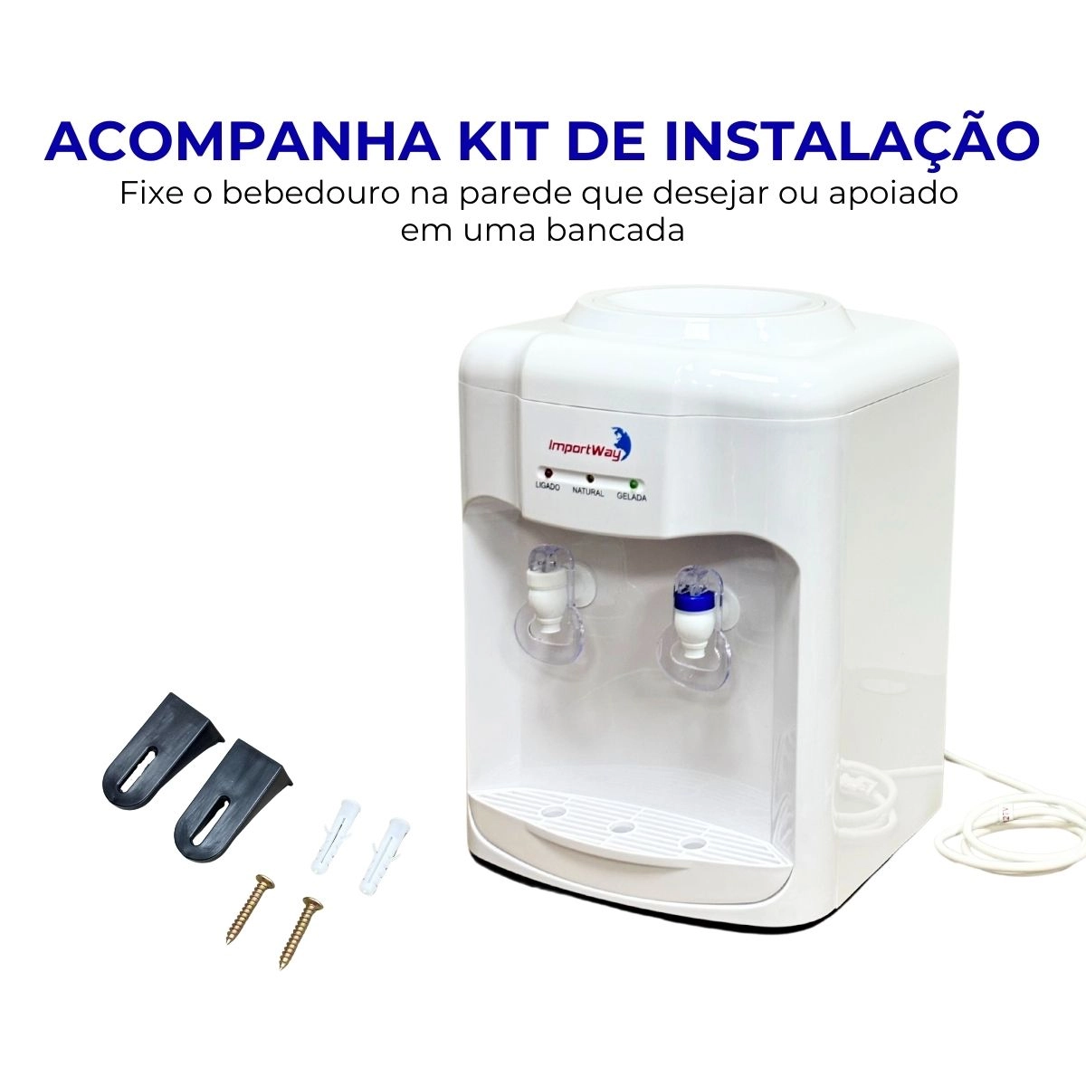 BEBEDOURO DE ÁGUA REFRIGERADO IMPORTWAY IWBAR BRANCO 220V BEBEDOURO DE ÁGUA REFRIGERADO IMPORTWAY IWBAR BRANCO 220V