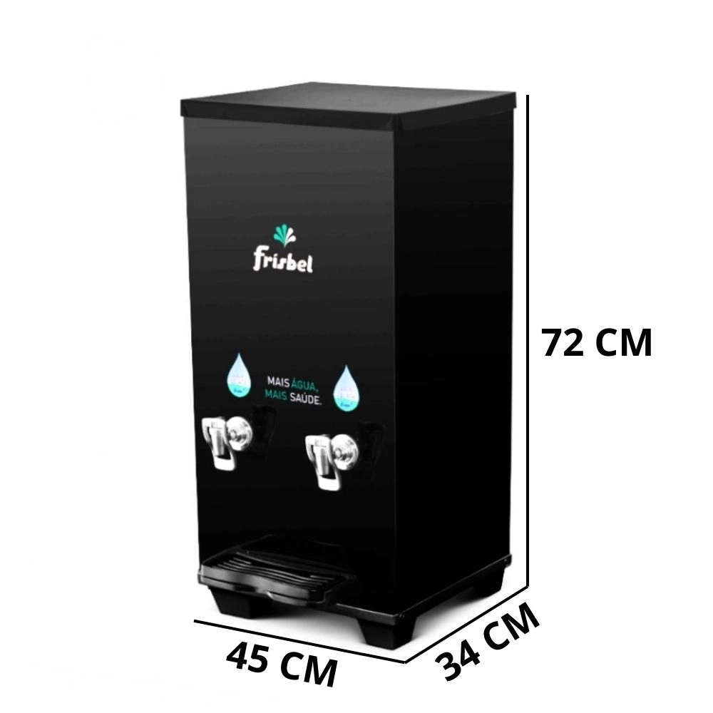 Bebedouro Industrial de Bancada 1 Gelada 1 Natural 25 Litros 127v Office Black Frisbel