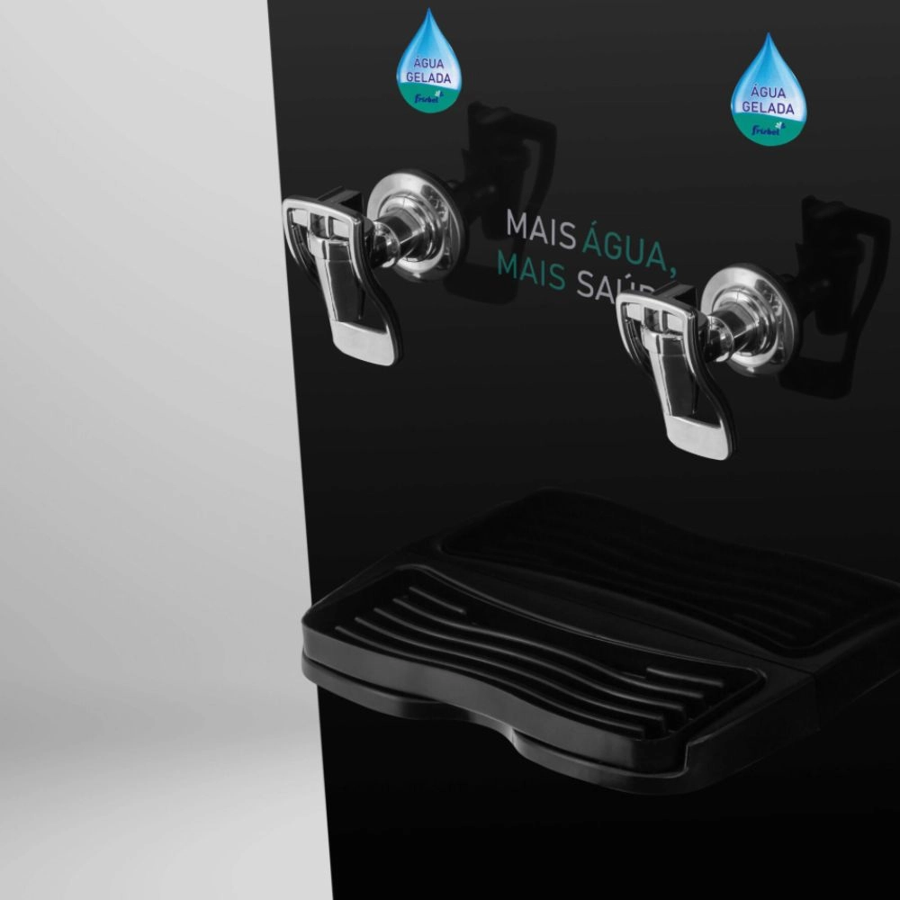 Bebedouro Industrial de Coluna 1 Gelada 1 Natural 25 Litros 110v Office Black Frisbel Bebedouro Industrial de Coluna 1 Gelada 1 Natural 25 Litros 110v Office Black Frisbel