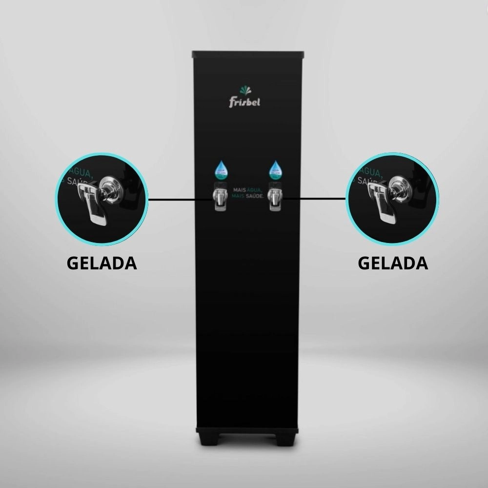 Bebedouro Industrial de Coluna 2T Gelada 25 Litros 220V Office Black Frisbel Bebedouro Industrial de Coluna 2T Gelada 25 Litros 220V Office Black Frisbel