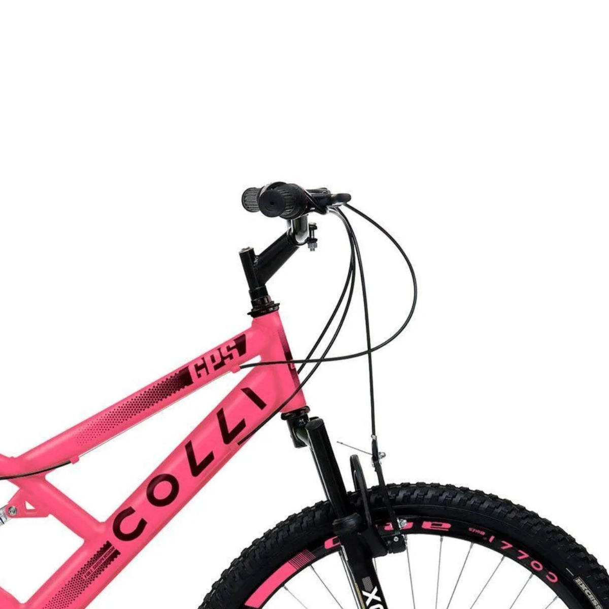 BICICLETA ARO 26 COLLI GPS V-BRAKE SUSPENSÃO FULL ROSA NEON 18 BICICLETA ARO 26 COLLI GPS V-BRAKE SUSPENSÃO FULL ROSA NEON 18