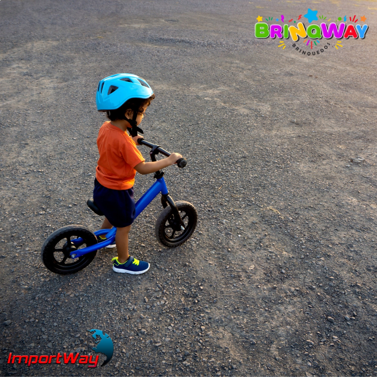 BICICLETA INFANTIL BALANCE ARO 12 AZUL SEM PEDAL - IMPORTWAY