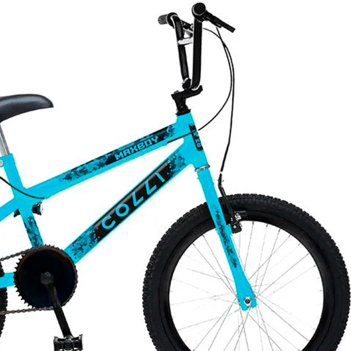 BICICLETA INFANTIL COLLI SKILL BOY ARO 20 COM FREIO A DISCO AZUL CHAMPANHE