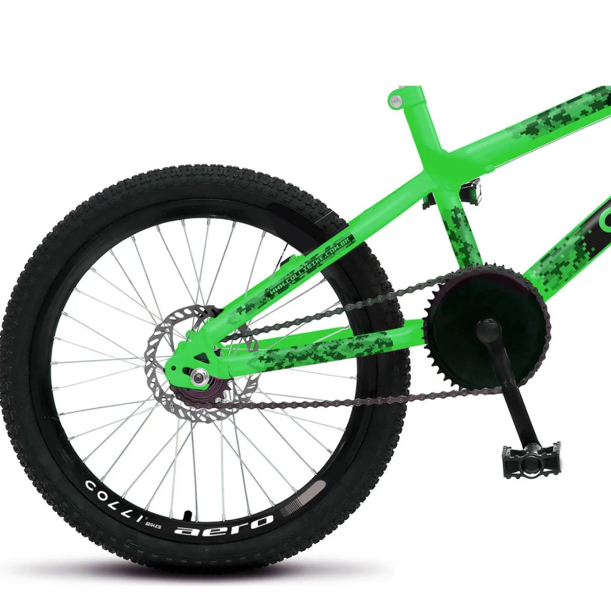 BICICLETA INFANTIL COLLI SKILL BOY ARO 20 COM FREIO A DISCO VERDE NEON BICICLETA INFANTIL COLLI SKILL BOY ARO 20 COM FREIO A DISCO VERDE NEON