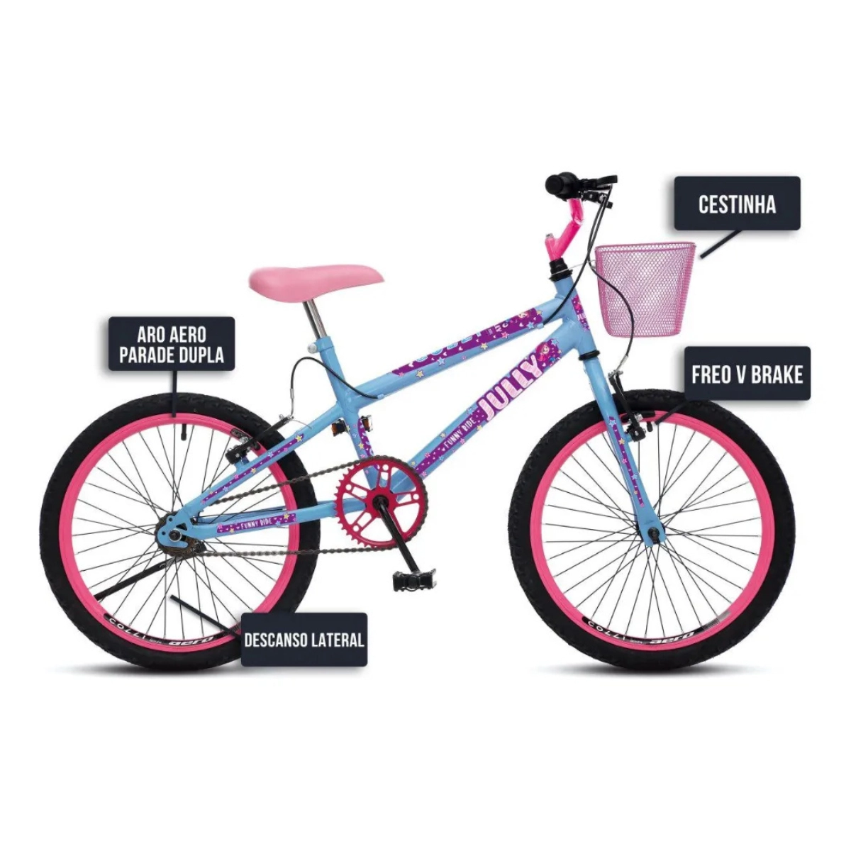 BICICLETA PASSEIO COLLI BIKE JULLY ARO 20 AZUL CHAMPANHE COM CESTO BICICLETA PASSEIO COLLI BIKE JULLY ARO 20 AZUL CHAMPANHE COM CESTO