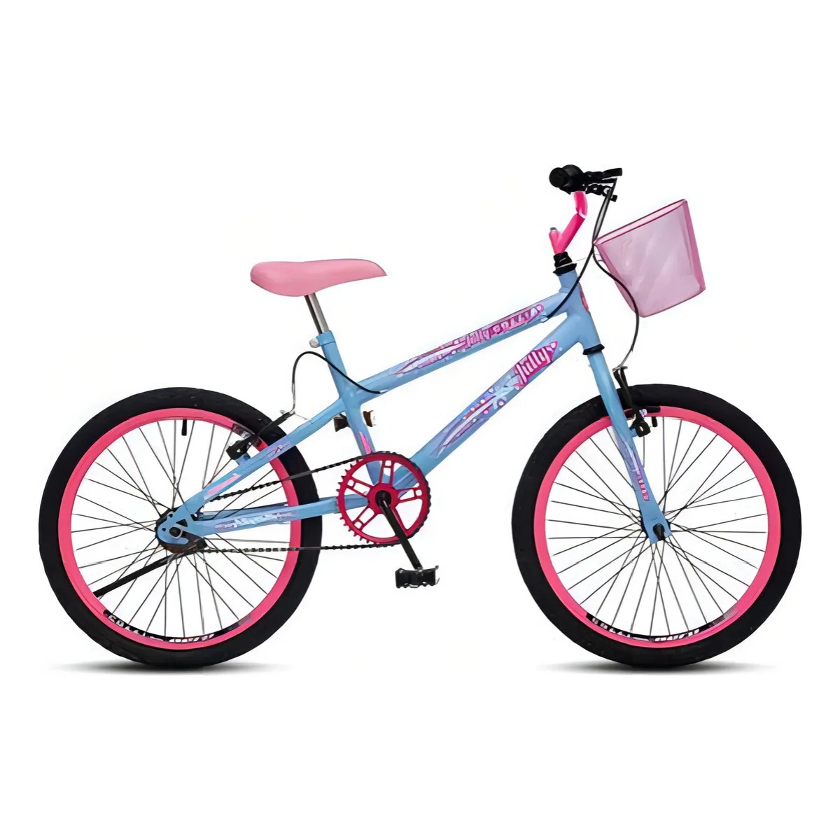 BICICLETA PASSEIO COLLI BIKE JULLY ARO 20 AZUL CHAMPANHE COM CESTO