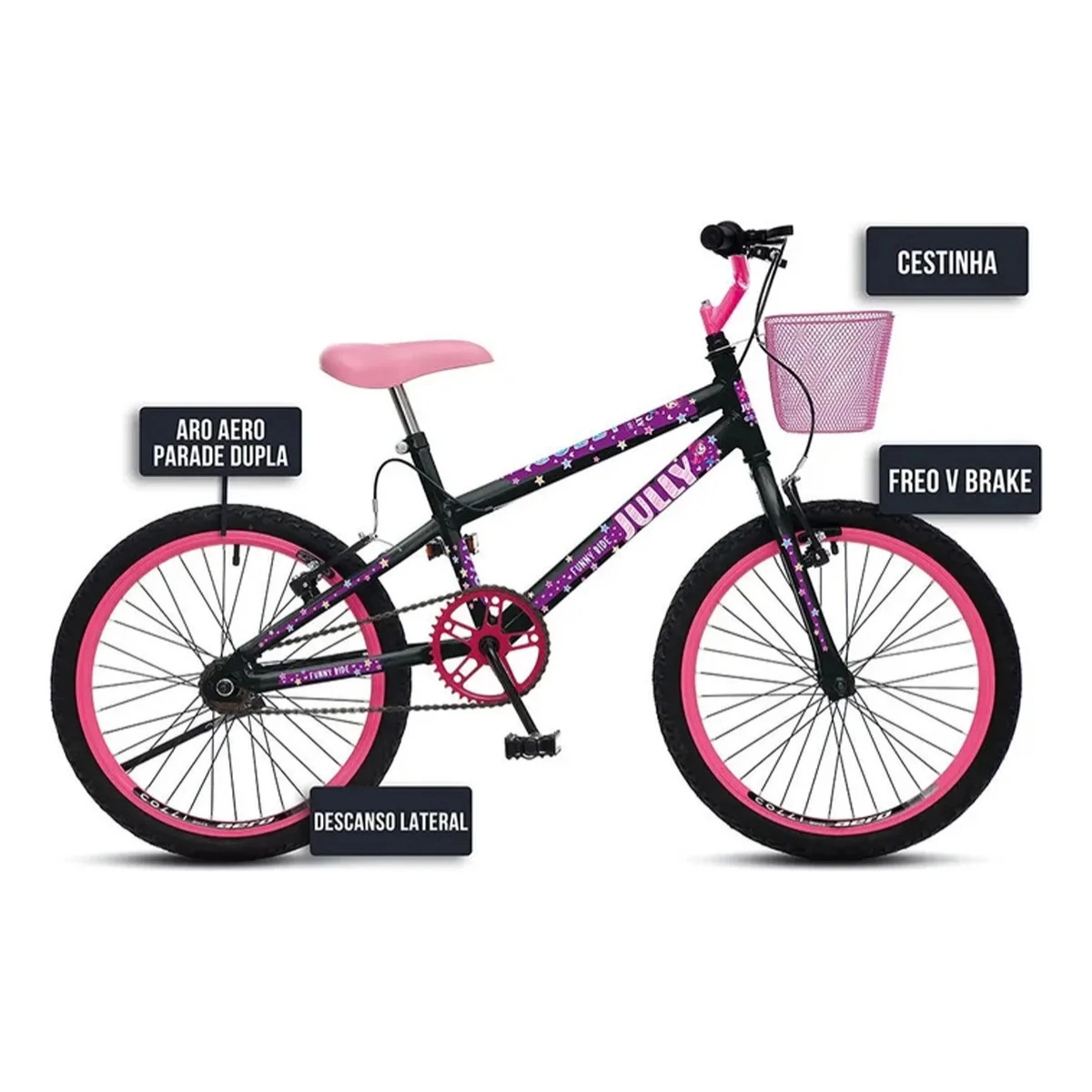 BICICLETA PASSEIO COLLI BIKE JULLY ARO 20 PRETO FOSCO COM CESTO BICICLETA PASSEIO COLLI BIKE JULLY ARO 20 PRETO FOSCO COM CESTO