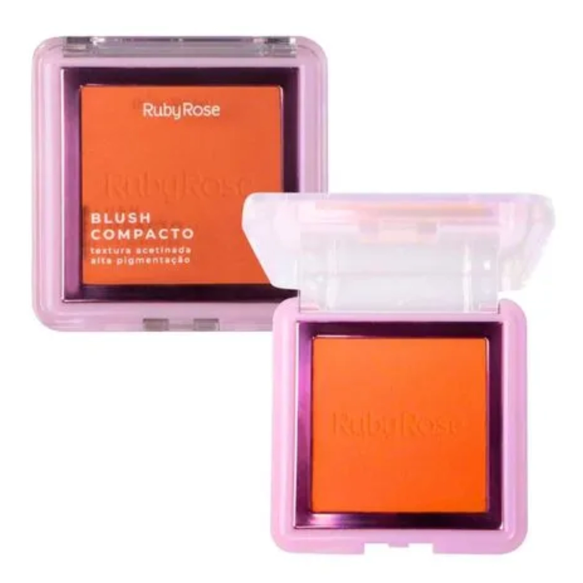 BLUSH COMPACTO RUBY ROSE TEXTURA ACETINADA BL10 7,3G