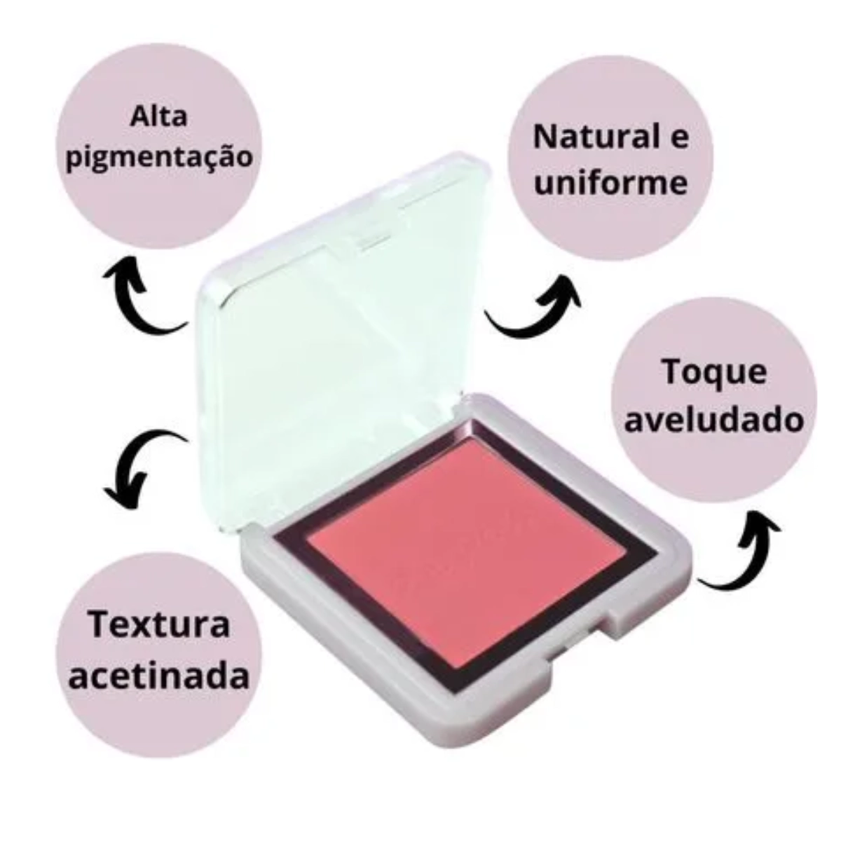BLUSH COMPACTO RUBY ROSE TEXTURA ACETINADA BL40 7,3G