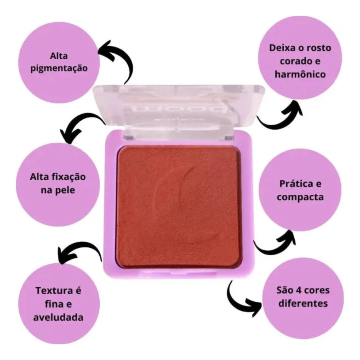 BLUSH FACIAL CREMOSO MOOD CB06 HBF5876 RUBY ROSE