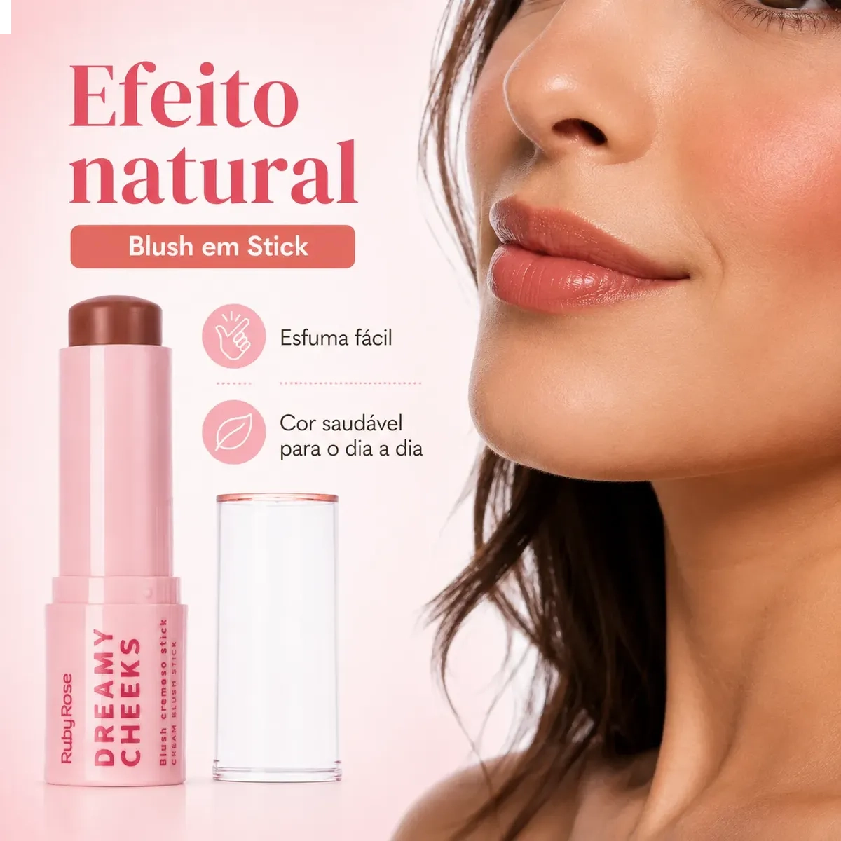 BLUSH STICK CREMOSO RUBY ROSE BURNT CORAL 10 DREAMY CHEEKS BLUSH STICK CREMOSO RUBY ROSE BURNT CORAL 10 DREAMY CHEEKS