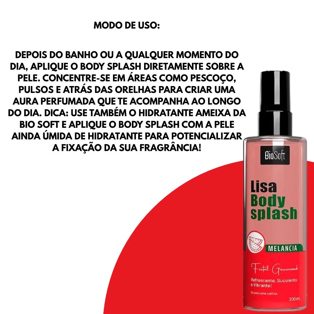 Body Splash de Melancia - Fragrância Refrescante e Perfumada para Pele Macia