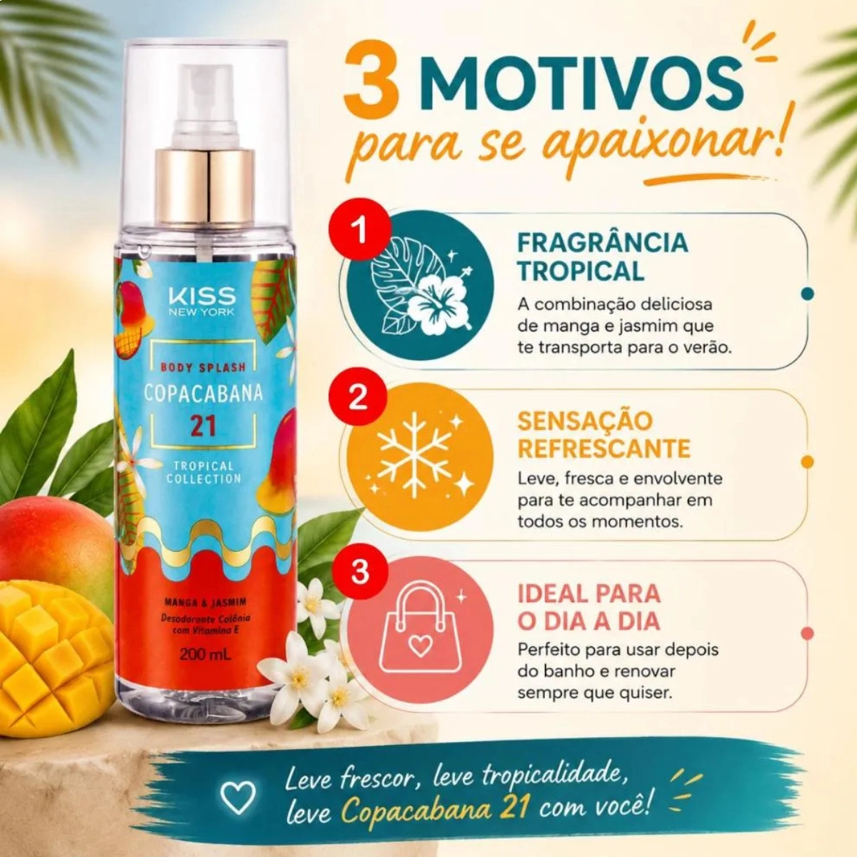 BODY SPLASH KISS NY TROPICAL COLLECTION COPACABANA 21 MANGA & JASMIN 200ML BODY SPLASH KISS NY TROPICAL COLLECTION COPACABANA 21 MANGA & JASMIN 200ML