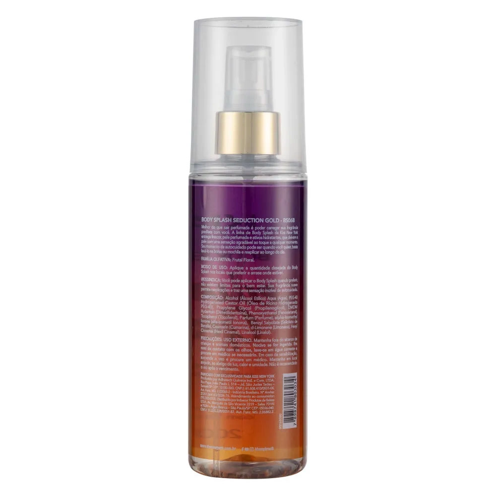 BODY SPLASH SEDUCTION GOLD KISS NEW YORK BS06B