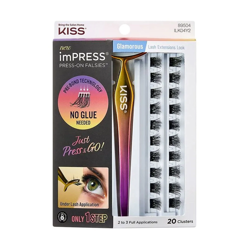 CÍLIOS POSTIÇOS IMPRESS PRESS-ON FALSIES GLAMOROUS KISS NEW YORK ILK04Y2B