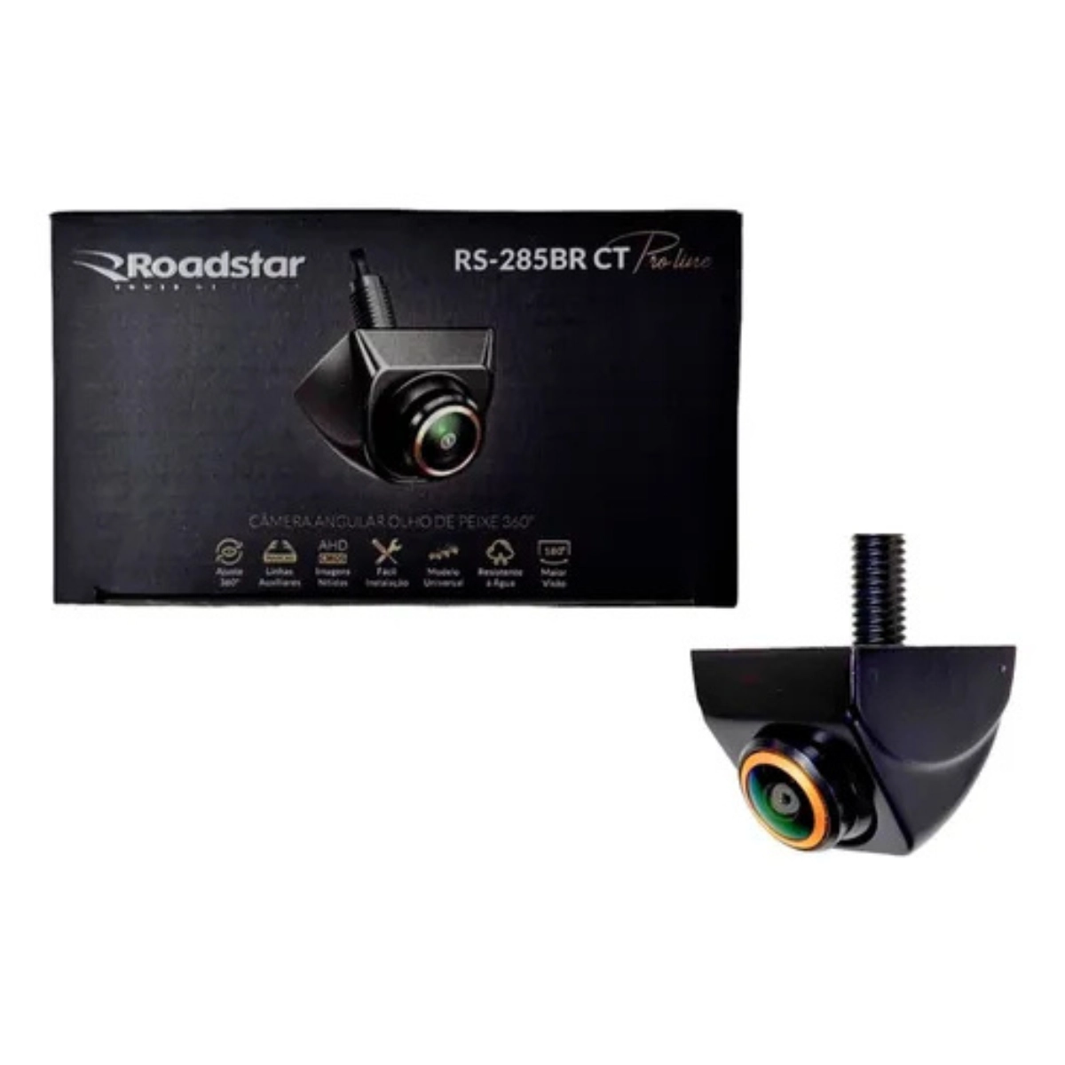 CÂMERA DE RÉ OLHO DE PEIXE ROADSTAR RS285BR CT PRO LINE 180º